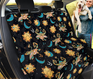 Cute Cartoon Taurus Pattern Print Pet Car Back Seat Cover