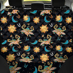 Cute Cartoon Taurus Pattern Print Pet Car Back Seat Cover