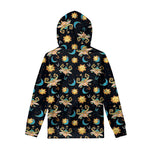 Cute Cartoon Taurus Pattern Print Pullover Hoodie