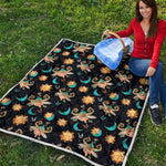 Cute Cartoon Taurus Pattern Print Quilt