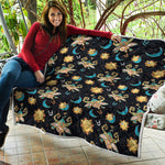 Cute Cartoon Taurus Pattern Print Quilt