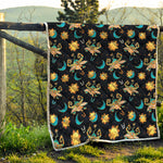 Cute Cartoon Taurus Pattern Print Quilt