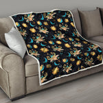 Cute Cartoon Taurus Pattern Print Quilt