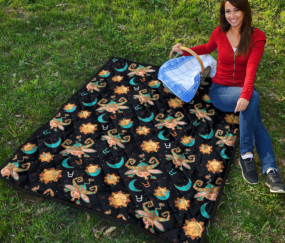 Cute Cartoon Taurus Pattern Print Quilt
