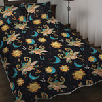 Cute Cartoon Taurus Pattern Print Quilt Bed Set