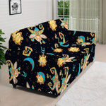 Cute Cartoon Taurus Pattern Print Sofa Cover