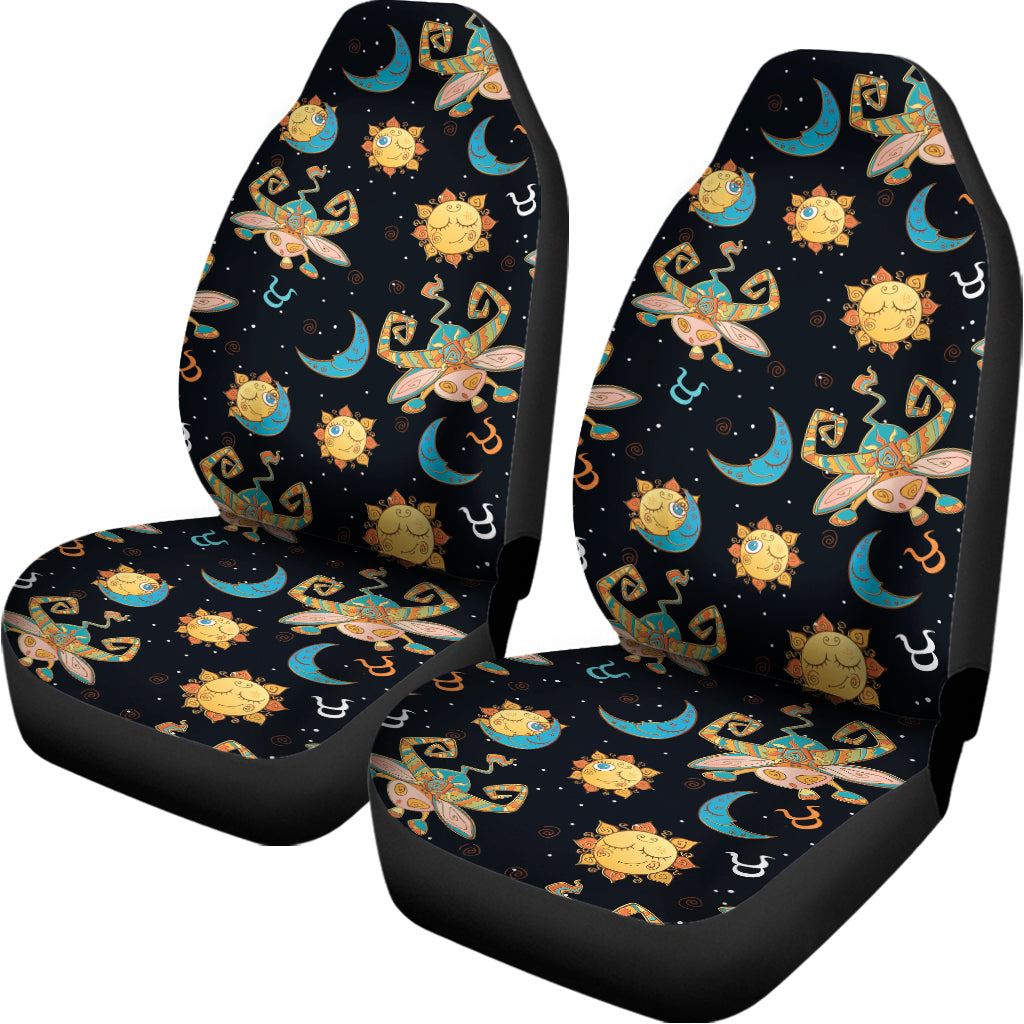 Cute Cartoon Taurus Pattern Print Universal Fit Car Seat Covers