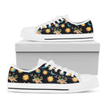Cute Cartoon Taurus Pattern Print White Low Top Shoes