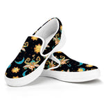 Cute Cartoon Taurus Pattern Print White Slip On Shoes