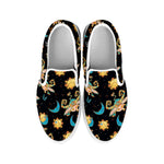 Cute Cartoon Taurus Pattern Print White Slip On Shoes
