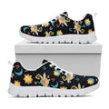 Cute Cartoon Taurus Pattern Print White Running Shoes