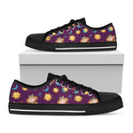 Cute Cartoon Virgo Pattern Print Black Low Top Shoes