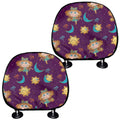 Cute Cartoon Virgo Pattern Print Car Headrest Covers