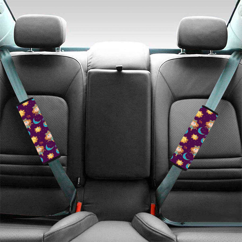 Cute Cartoon Virgo Pattern Print Car Seat Belt Covers