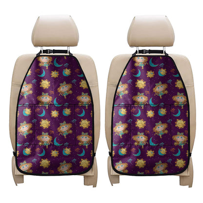 Cute Cartoon Virgo Pattern Print Car Seat Organizers