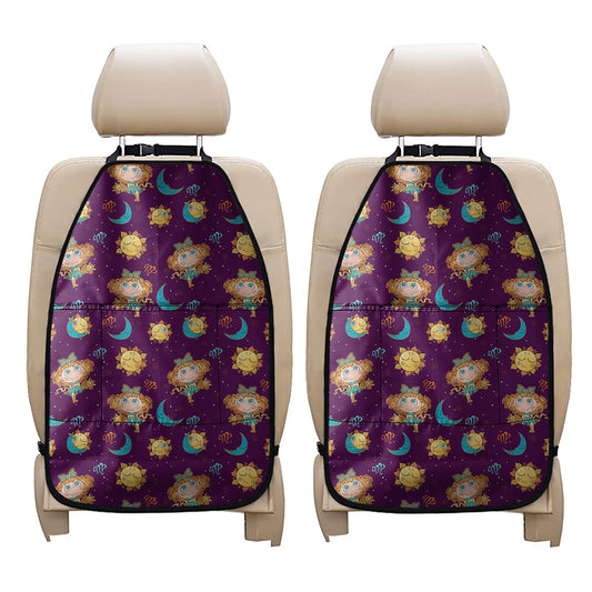 Cute Cartoon Virgo Pattern Print Car Seat Organizers