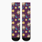 Cute Cartoon Virgo Pattern Print Crew Socks