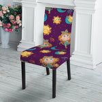 Cute Cartoon Virgo Pattern Print Dining Chair Slipcover