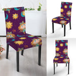 Cute Cartoon Virgo Pattern Print Dining Chair Slipcover