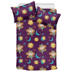 Cute Cartoon Virgo Pattern Print Duvet Cover Bedding Set