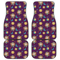 Cute Cartoon Virgo Pattern Print Front and Back Car Floor Mats