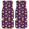 Cute Cartoon Virgo Pattern Print Front and Back Car Floor Mats