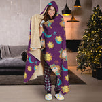 Cute Cartoon Virgo Pattern Print Hooded Blanket