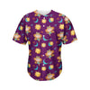 Cute Cartoon Virgo Pattern Print Men's Baseball Jersey