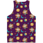 Cute Cartoon Virgo Pattern Print Men's Tank Top