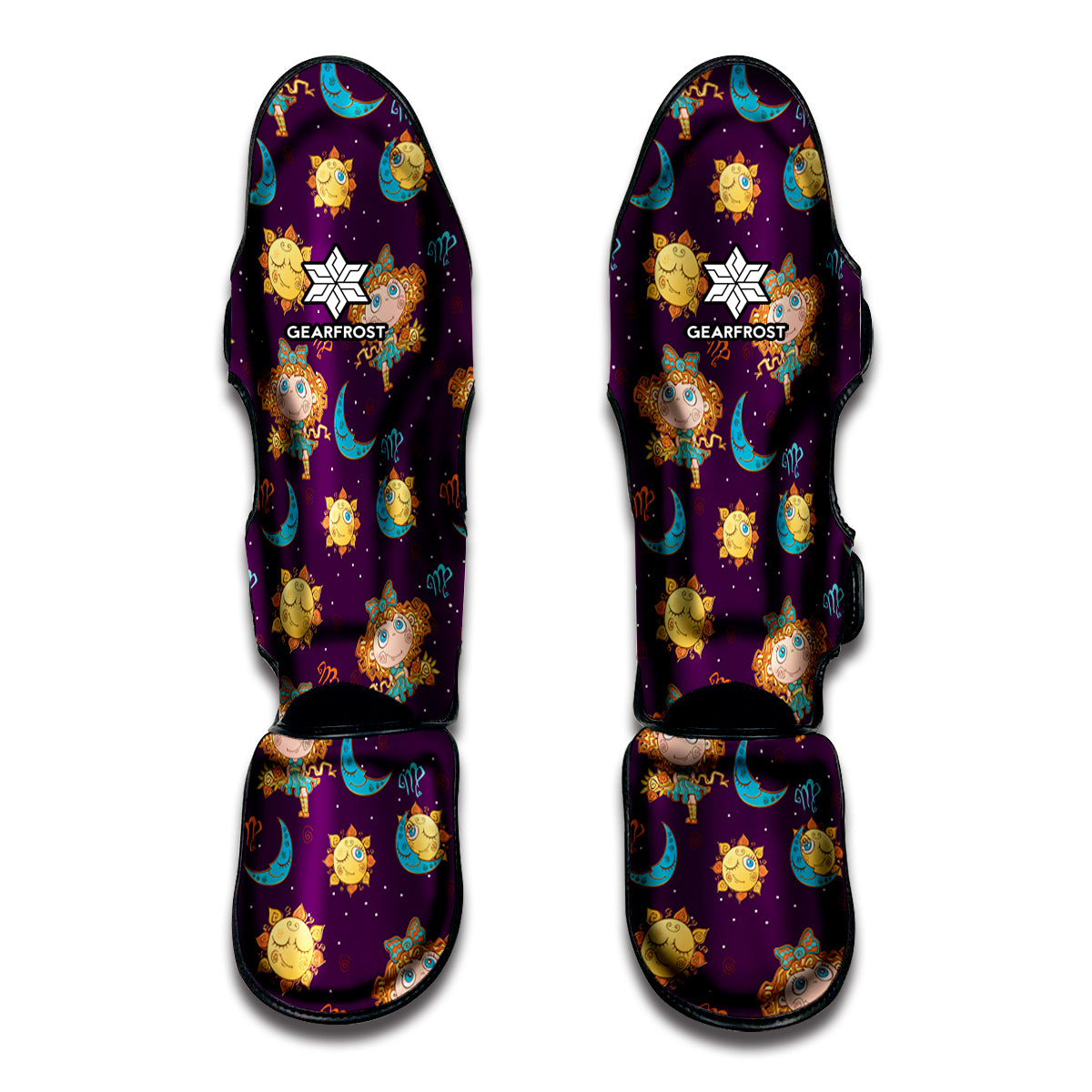 Cute Cartoon Virgo Pattern Print Muay Thai Shin Guard