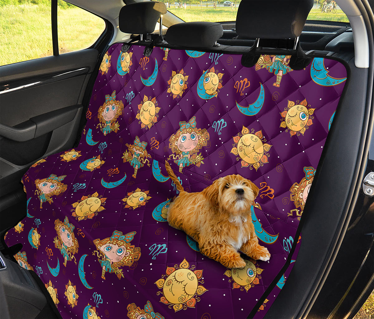 Cute Cartoon Virgo Pattern Print Pet Car Back Seat Cover