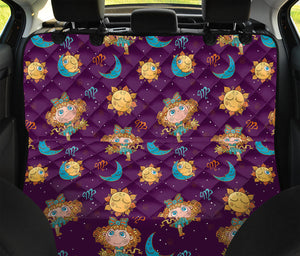 Cute Cartoon Virgo Pattern Print Pet Car Back Seat Cover