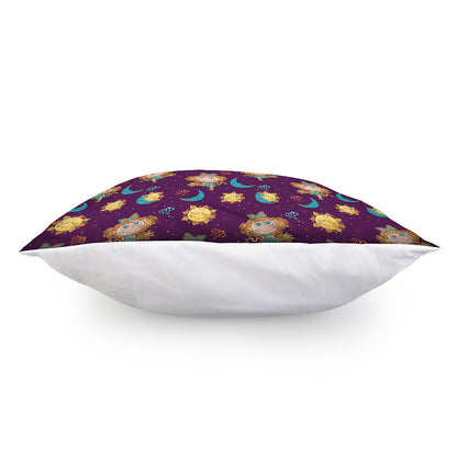 Cute Cartoon Virgo Pattern Print Pillow Cover