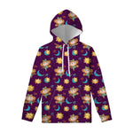 Cute Cartoon Virgo Pattern Print Pullover Hoodie