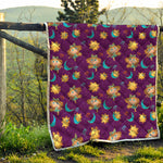 Cute Cartoon Virgo Pattern Print Quilt