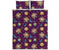 Cute Cartoon Virgo Pattern Print Quilt Bed Set
