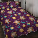 Cute Cartoon Virgo Pattern Print Quilt Bed Set