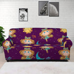 Cute Cartoon Virgo Pattern Print Sofa Cover