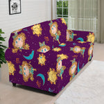 Cute Cartoon Virgo Pattern Print Sofa Cover