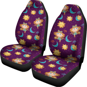 Cute Cartoon Virgo Pattern Print Universal Fit Car Seat Covers