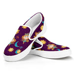 Cute Cartoon Virgo Pattern Print White Slip On Shoes