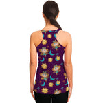 Cute Cartoon Virgo Pattern Print Women's Racerback Tank Top