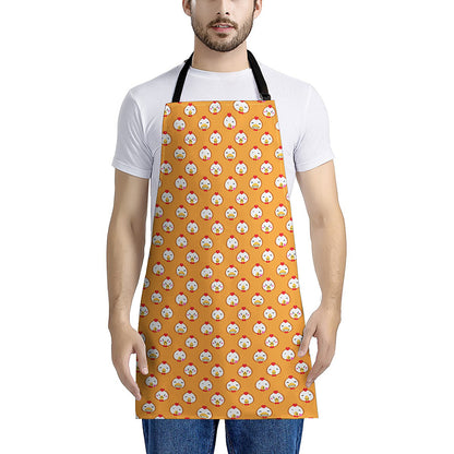 Cute Chicken Emoji Pattern Print Apron