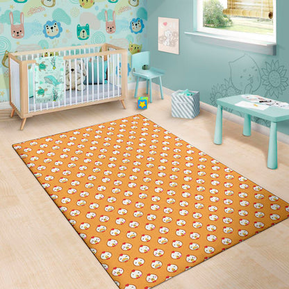 Cute Chicken Emoji Pattern Print Area Rug