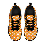 Cute Chicken Emoji Pattern Print Black Sneakers