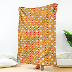 Cute Chicken Emoji Pattern Print Blanket