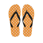 Cute Chicken Emoji Pattern Print Flip Flops