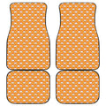 Cute Chicken Emoji Pattern Print Front and Back Car Floor Mats