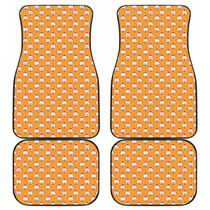 Cute Chicken Emoji Pattern Print Front and Back Car Floor Mats