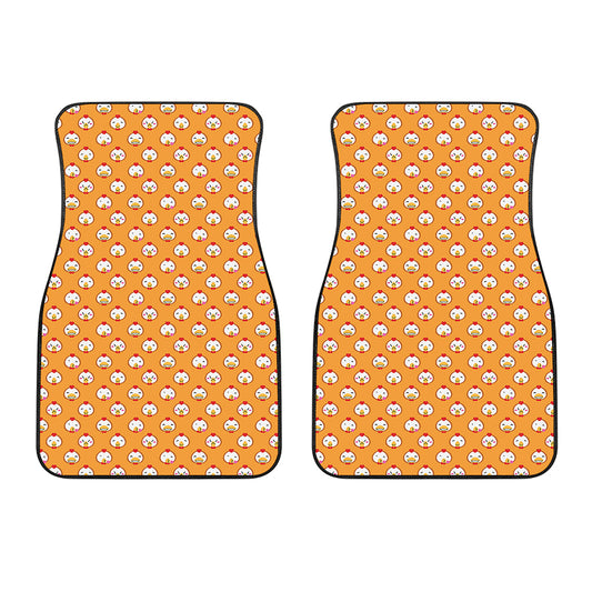 Cute Chicken Emoji Pattern Print Front Car Floor Mats